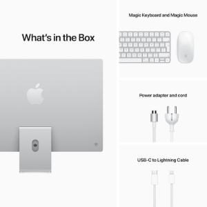 24-inch iMac: Apple M1 chip 8-core CPU, 8-core GPU/8GB/512GB – Silver (MGPD3B/A) - Image 3